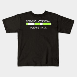 computer message sarcasm loading 3 levels (white) Kids T-Shirt